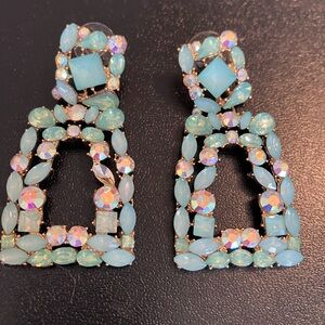 Guess Turquoise and Iridescent Earrings